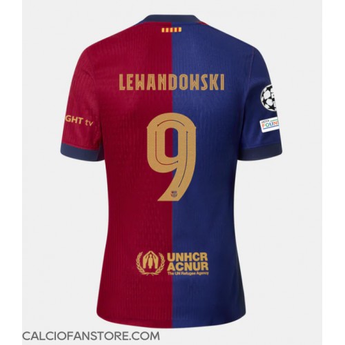 Maglia Calcio Barcelona Robert Lewandowski #9 Prima Divisa 2024-25 Manica Corta